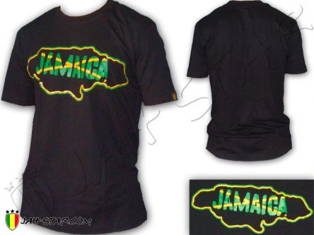 Camiseta Rasta Reggae Bob Marley Tarjeta de Jamaica TS235B