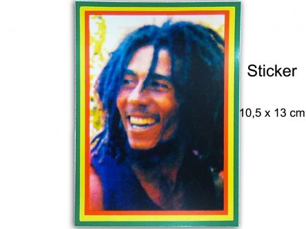 Autocollant Bob Marley Portrait Rasta