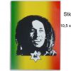 Autocollant Rasta Jamaica Bob Marley Star