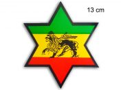 Pegatina Rasta Estrella Conquering Zion Lion Of Judah Ethiopia AS150