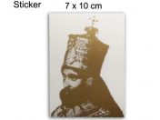 Autocollant Sticker Haile Selassie I Couleur Or AS210