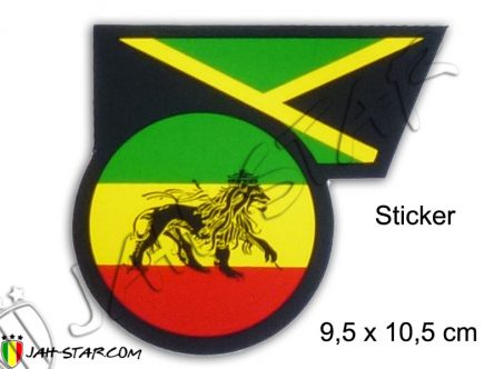 Autocollant Rasta Lion de Juda Jamaica AS165