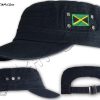 Casquette Militaire Rasta Drapeau Jamaica Noir C165B