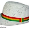 Rasta Fedora Hat Bob Marley White Trilby Hat