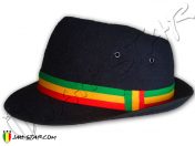 Sombrero Rasta Fedora Reggae Negro
