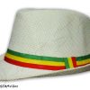 Chapeau Fedora Rasta Reggae Blanc Taille Unique