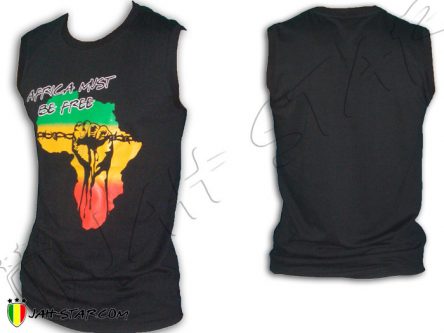 Africa Sleeveless Power Fist Must be Free Freedom