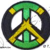 Ecusson Peace & Love Couleur Jamaïque Thermocollant