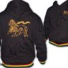 Rasta Hoodie Reggae Lion Of Judah Embroidered