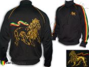 Chaqueta Rasta Conquering Lion of Judah Rastafari Ethiopia Jah Star Noir JB145B