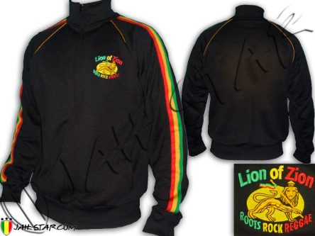 Jacket veste rasta lion of judah embroidery jah star JB107B