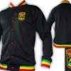 Jacket veste rasta roots ropa lion of judah embroidery jah star bob marley JC108B