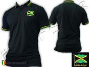 Camiseta Polo Jamaica Bob Marley Logo Bordado