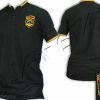 Rasta Henley Polo without collar Conquering Lion of Judah logo PS108B