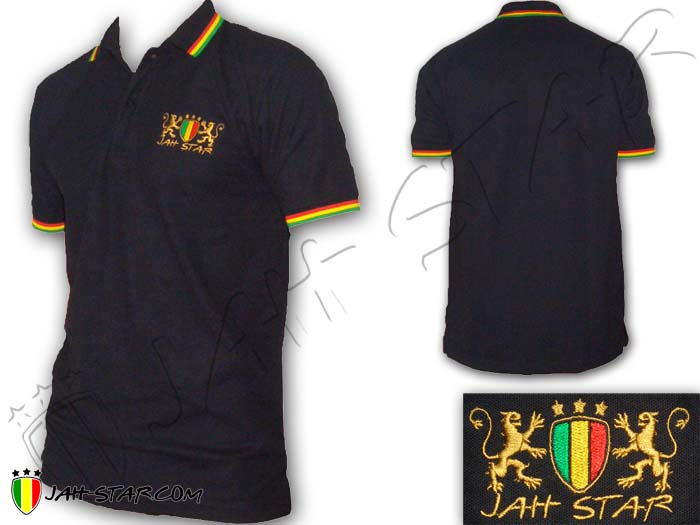Adecuado Fabricación Cerebro Camisa Polo Rasta Hombre Bob Marley Rastafari Lion Jah Star | Jah Star