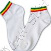 Sock calzino peuga calcetin Socke chaussette Rasta Rastafari White A105W2