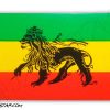 Lion of Judah Sticker on Rasta Color AS98