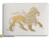 Autocollant Sticker Rasta Lion Of Judah Couleur Or AS215