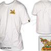 Tee Shirt Rasta Conquering Lion of Judah Logo Bordada Color dorado Blanco TS109W