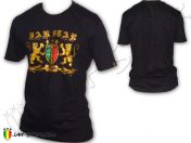 Tee Shirt Rasta Rock Roots Bob Marley Lion Jah Star Noir TS344B