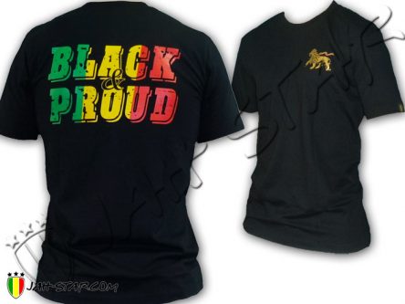 Tee Shirt Rasta Lion Of Judah Negro y orgulloso Martin Luther King Negro TS466B