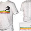 Tee Shirt camiseta maglietta Rasta Roots Jah Star Rastafari Conquering Lion Of Judah White TS267W