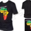T Shirt ropa Rasta Roots Jah Rastafari Africa Must be Free Black TS205B
