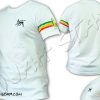 rastafari Tee Shirt Kleidung vetement jah Star Wear Reggae camiseta Bob Marley Lion Brode White TS114W