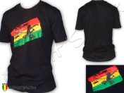 Tee Shirt Rasta Reggae DJ Sound System Jamaicain Jamaique Noir TS338B