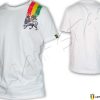 Tee Shirt Rasta Wear Reggae Line Jah Star Lion Of Judah Blanco TS118W