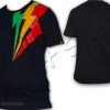 Tee Shirt Rasta Wear Reggae Roots Jah Star Tormentas de rayos Negro TS113B