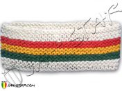 headband bandeau venda cabeca archetto Jah Star Rasta Reggae Rastafari accessoire accessory white A140W