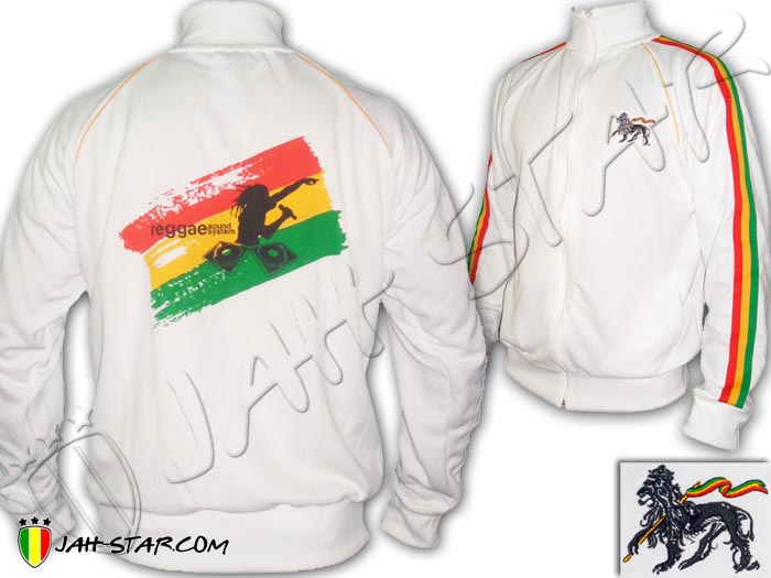 Veste Jacket Rasta Reggae Jamaique Drapeau Jamaica Brodé Jah Star 