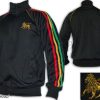 Rasta Bomber Jacket Reggae 3 stripes Lion of Judah Logo Embroidered Bob Marley