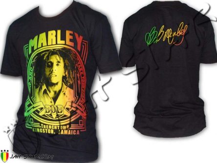 Tee Shirt Bob Marley Portrait Trench Town Jamaique