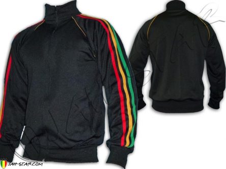 Rasta Jacket Reggae 3 stripes Black