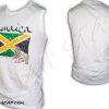 Jamaica Tanktop rasta Reggae Sleevless Jamaica Jamaique Jah Star White D454W